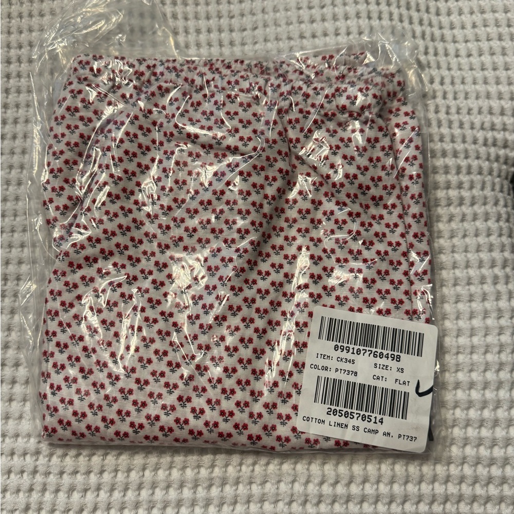 J. Crew Cotton & Linen Blend Floral Printed White Wide Leg Pants NWT L - Picture 8 of 8